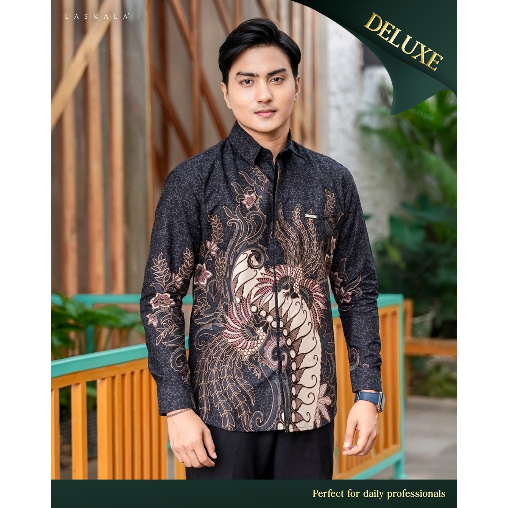 Laskala Batik Premium Radja Kemeja Batik Pria Slimfit Lengan Panjang