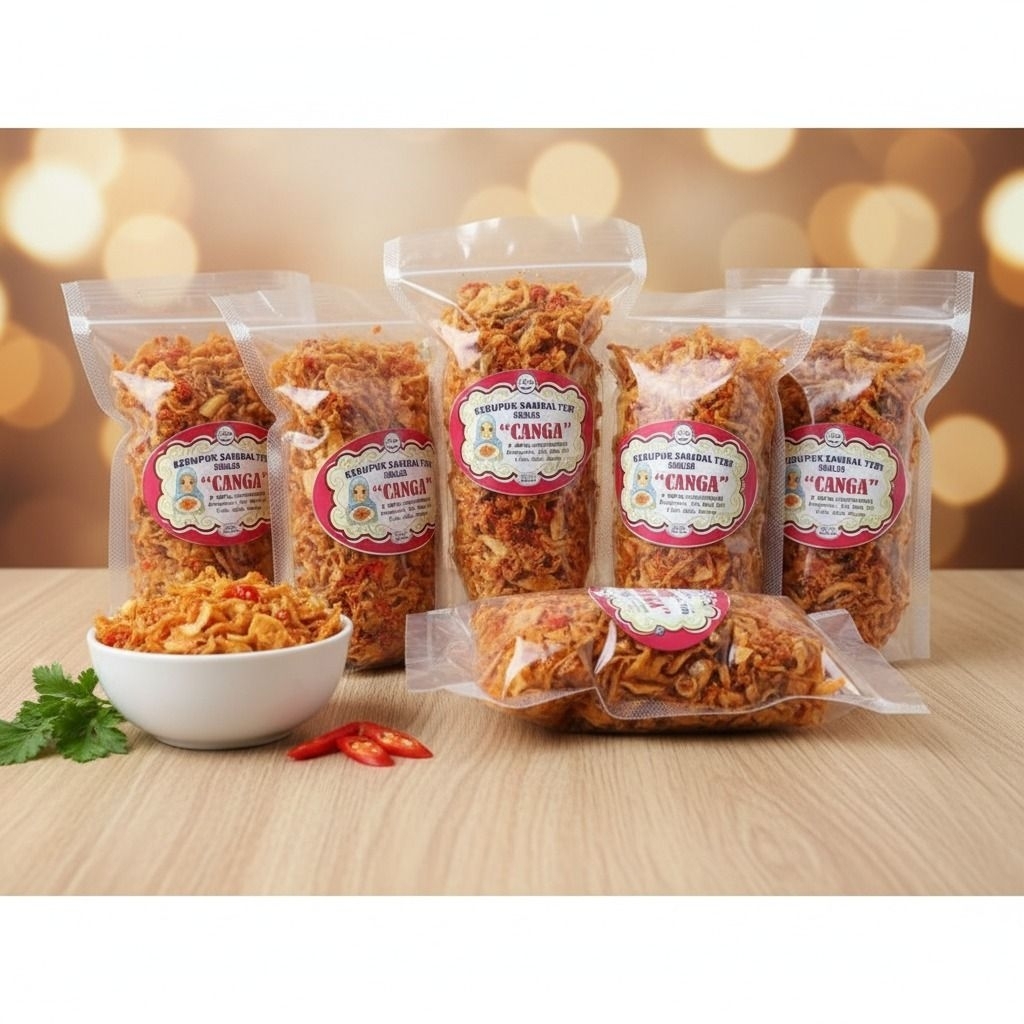 Keripik Teri Sambal Pedas Canga Sibolga