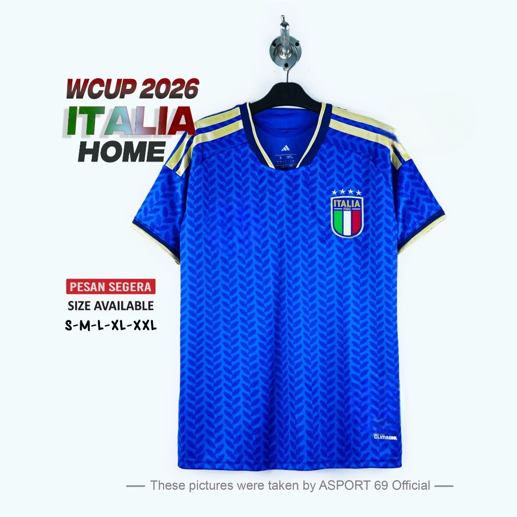 (PLAYER ISSUE) JERSEY BOLA ITALIA HOME PIALA DUNIA 2026 PLAYER VERSION NEW