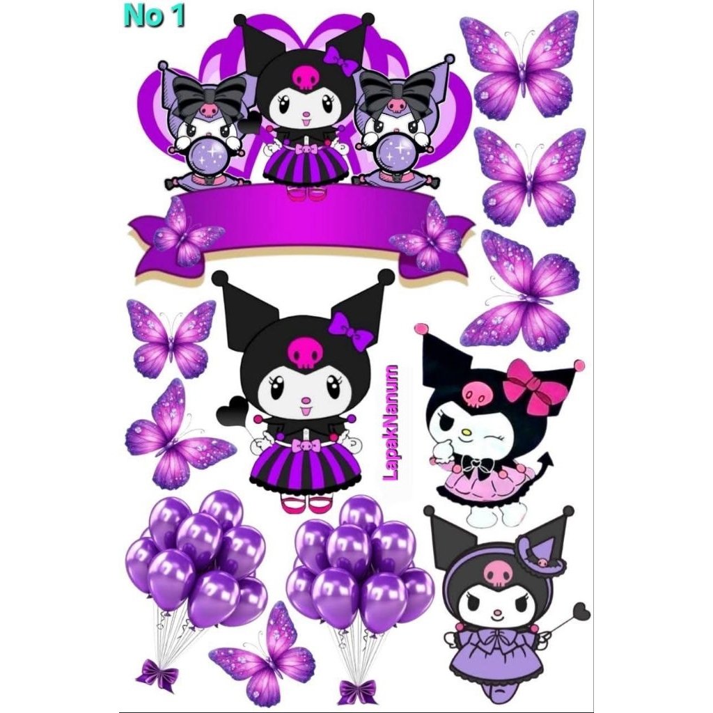 Dekorasi topper Ultah Anak / hiasan topper kue / Custom nama