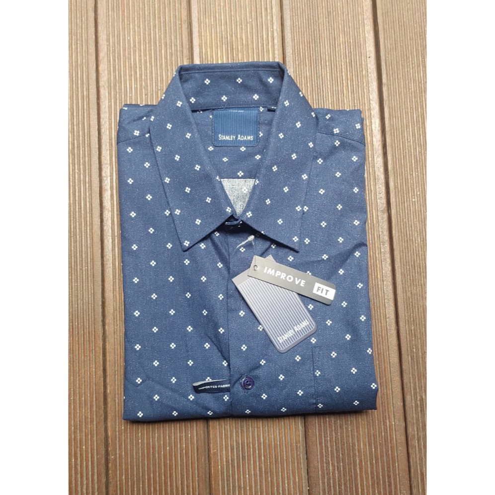 STANLEY ADAM ORIGINAL - NAVY. KEMEJA PRIA LENGAN PANJANG. NEW WITH TAG