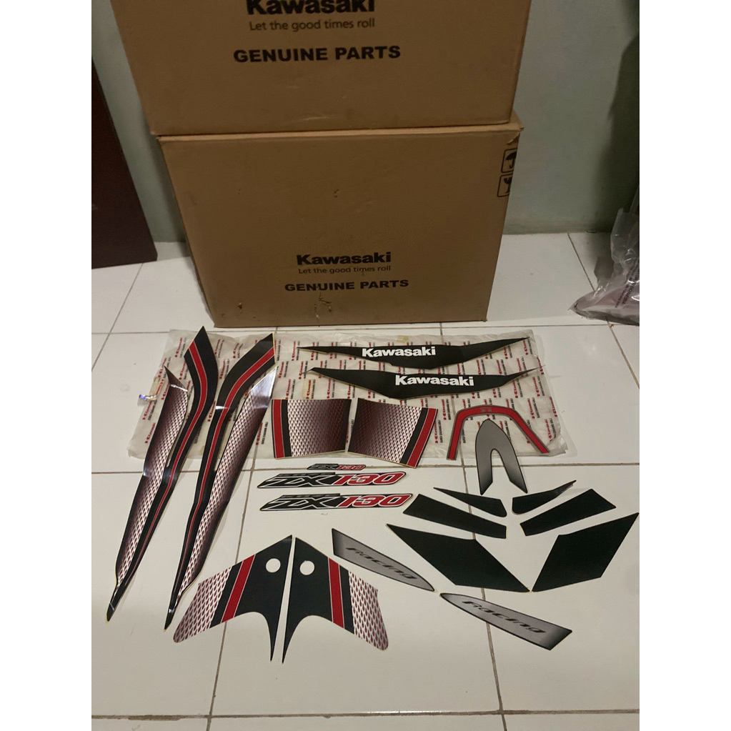 Striping/stiker kawasaki zx130 hitam vr 2006