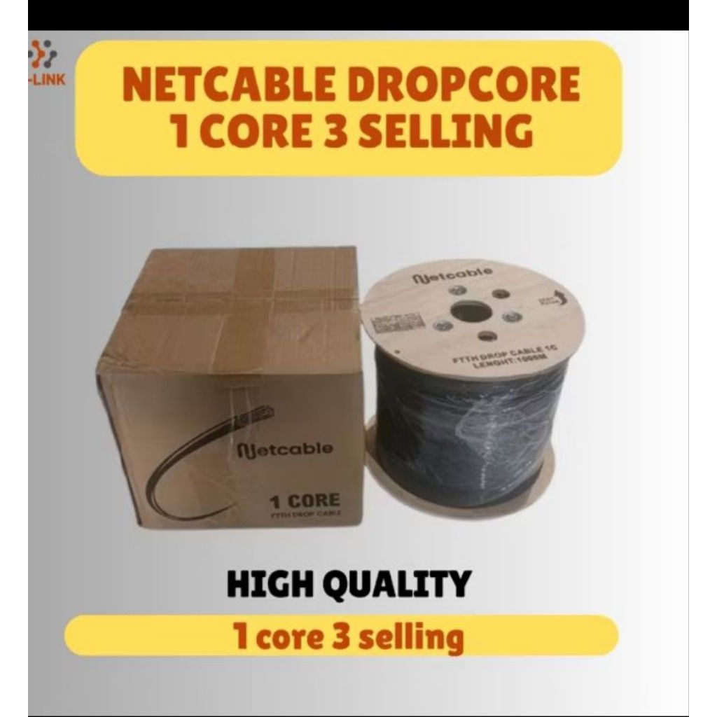 Kabel fiber optik 1 core ftth dtopcore