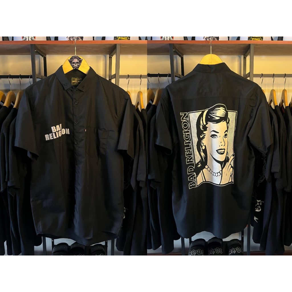 KEMEJA BAND LENGAN PENDEK || KEMEJA MUSIK || KEMEJA PUNK || KEMEJA METAL || HEM BAND