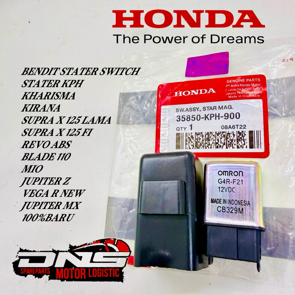 BENDIK STATER SWITCH STATER KPH HONDA KHARISMA SUPRA X 125 KIRANA VARIO110 BEAT SCOOPY SPACY REVO AB