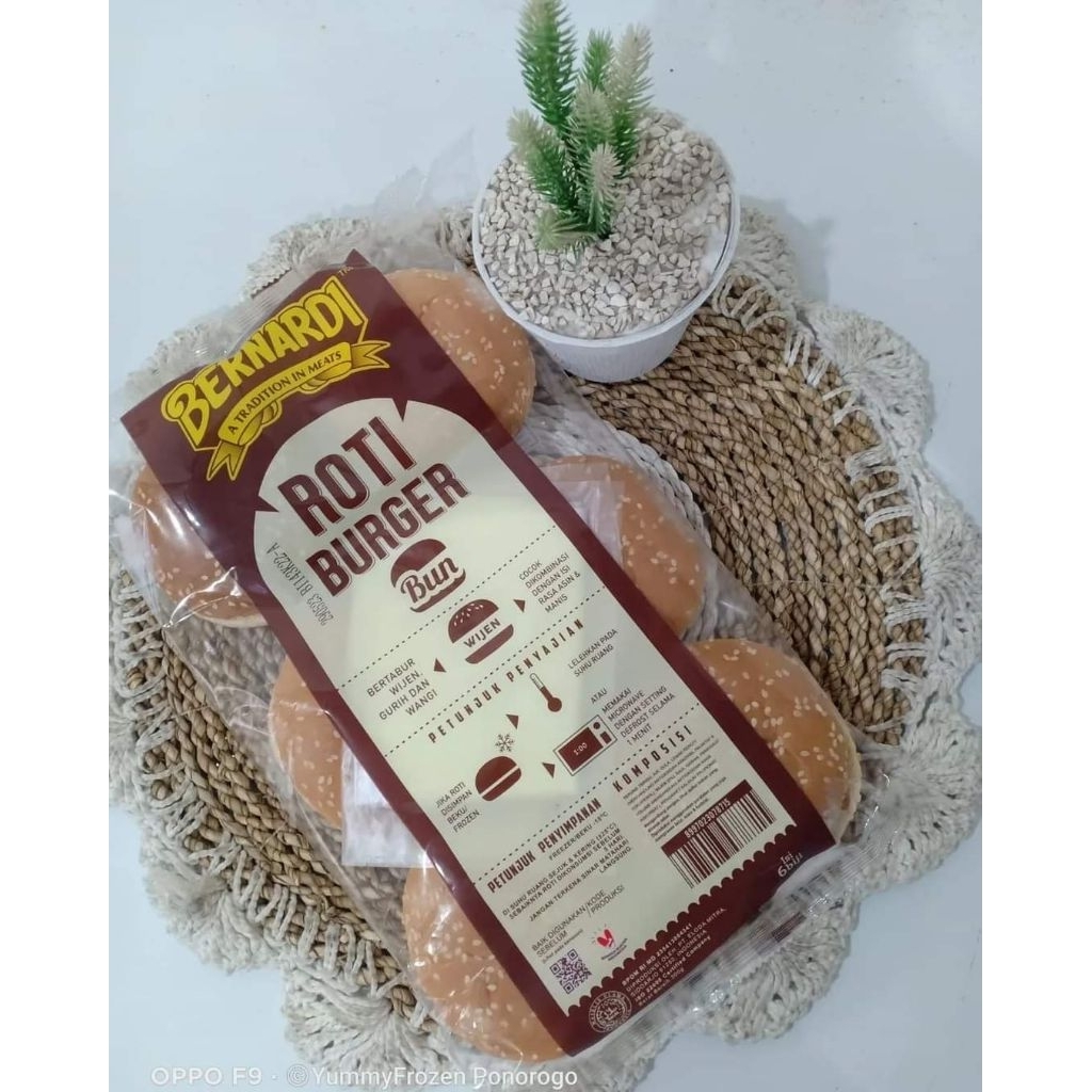 roti burger Bernardi wijen isi 6/ Bernardi roti burger