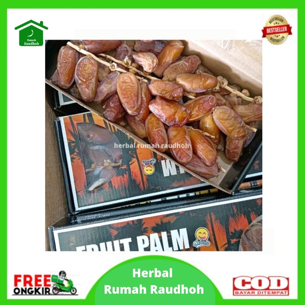 KURMA FRUIT PALM ORIGINAL 500 GRAM - KURMA TUNISIA TANGKAI