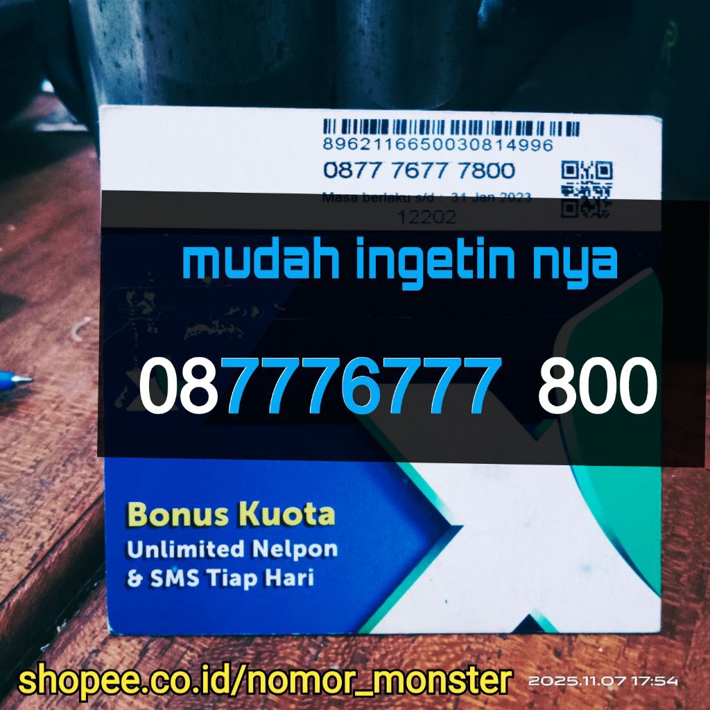 Nomor cantik XL 777777 hexa panca 777 800