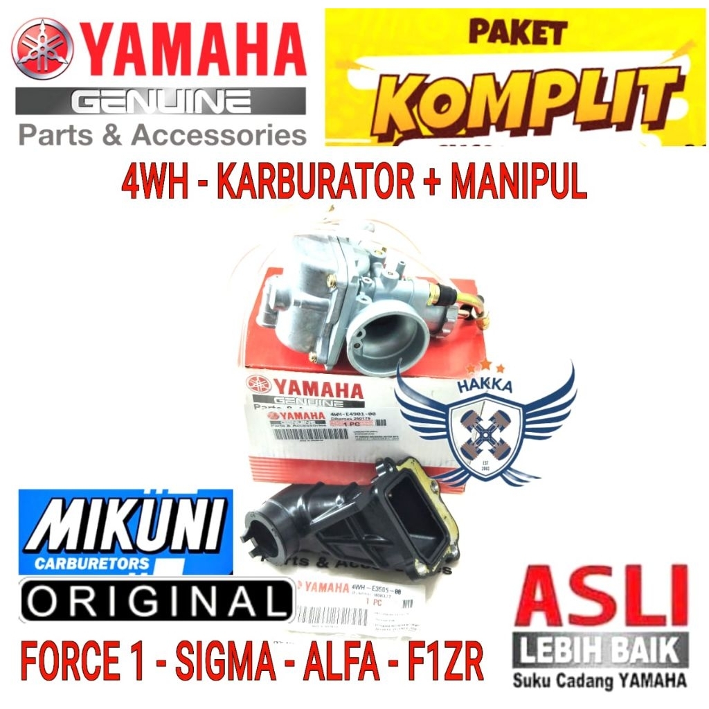 4WH KARBURATOR + MANIPUL ORIGINAL YAMAHA ALFA, KARBURATOR YAMAHA SIGMA, KARBURATOR YAMAHA F1ZR, KARB