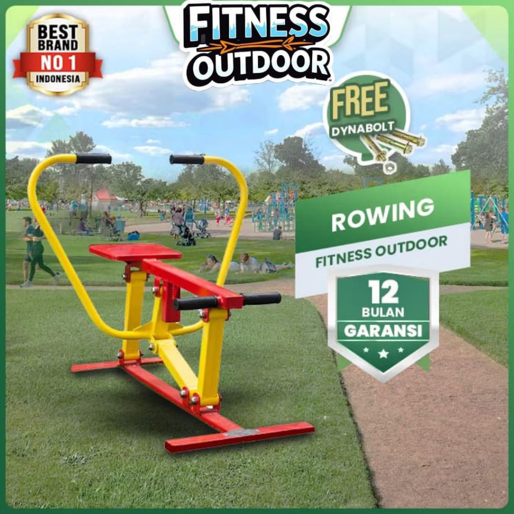 Alat Olahraga Fitness Outdoor Rowing Machine
