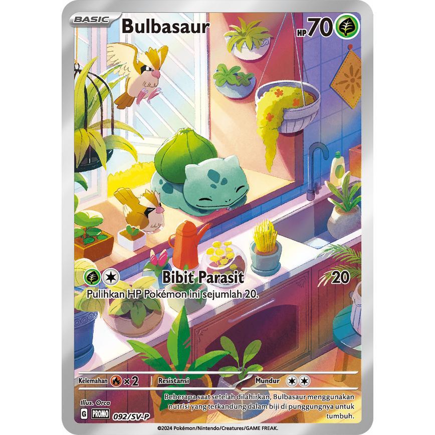 Bulbasaur AR - pokemon kartu harta berkilau promo 092/SV-P Pokemon TCG Original Indonesia