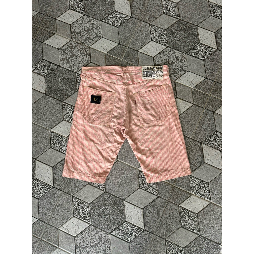 Vintage Evisu Shorts Pants Stripes Design