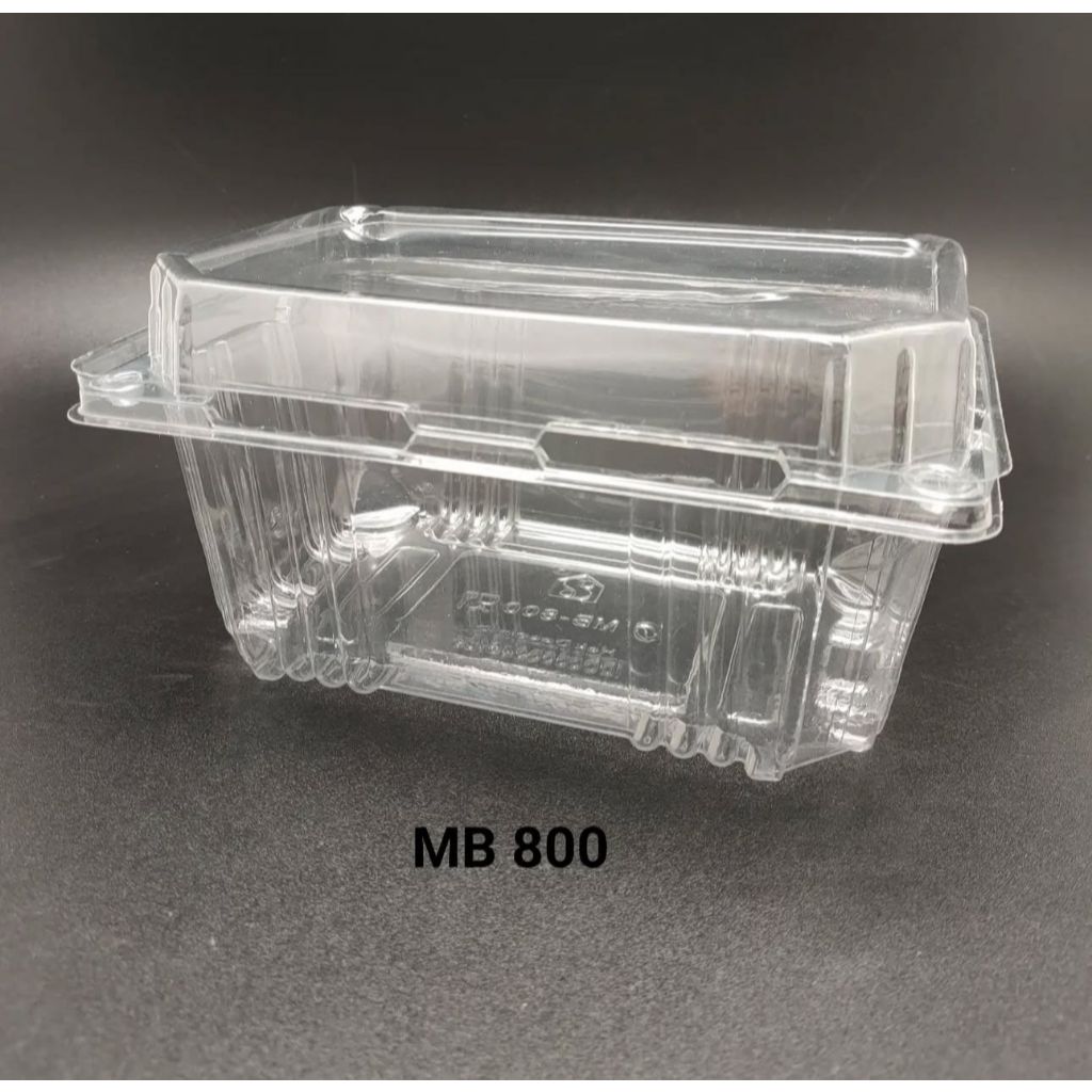 Tray Mika Buah MB 800 / Box Mika Buah Anggur Strawberry Leci Lychee / Mika Buah Potong / Box Sayur B