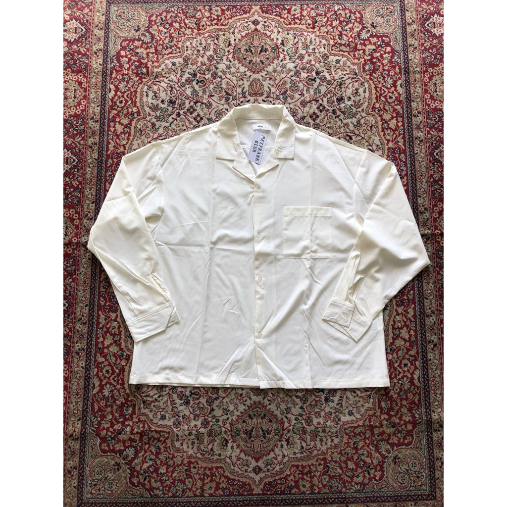 Kemeja Wego open collar shirt  HH033