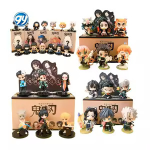 Demon Slayer Blind Box Toys Kamado Tanjirou Agatsuma Zenitsu Nezuko Anime Figure Mini Cute