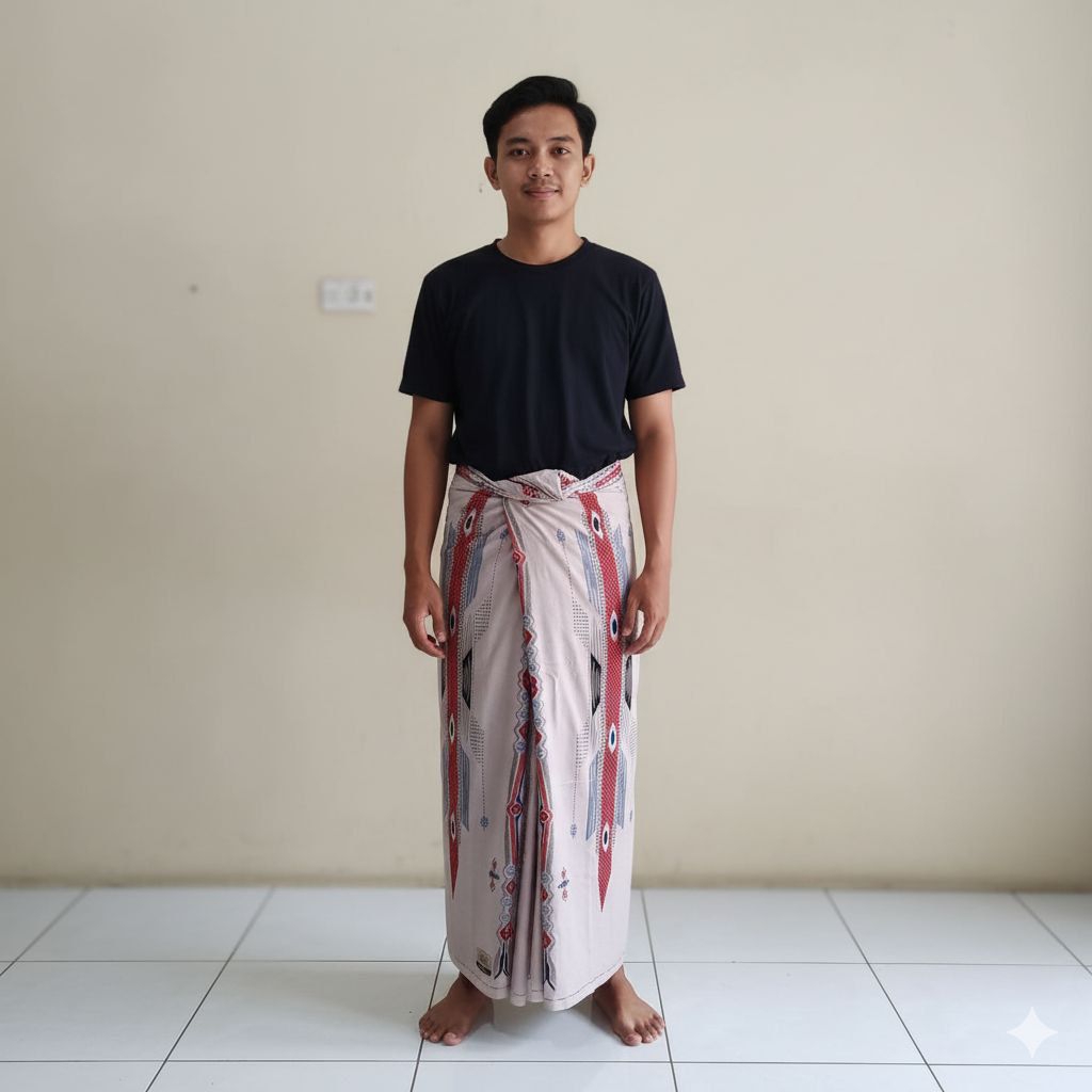 SARUNG ARDAN FAMILY MOTIF TASIKMALAYA SALEM AGAK CREAM