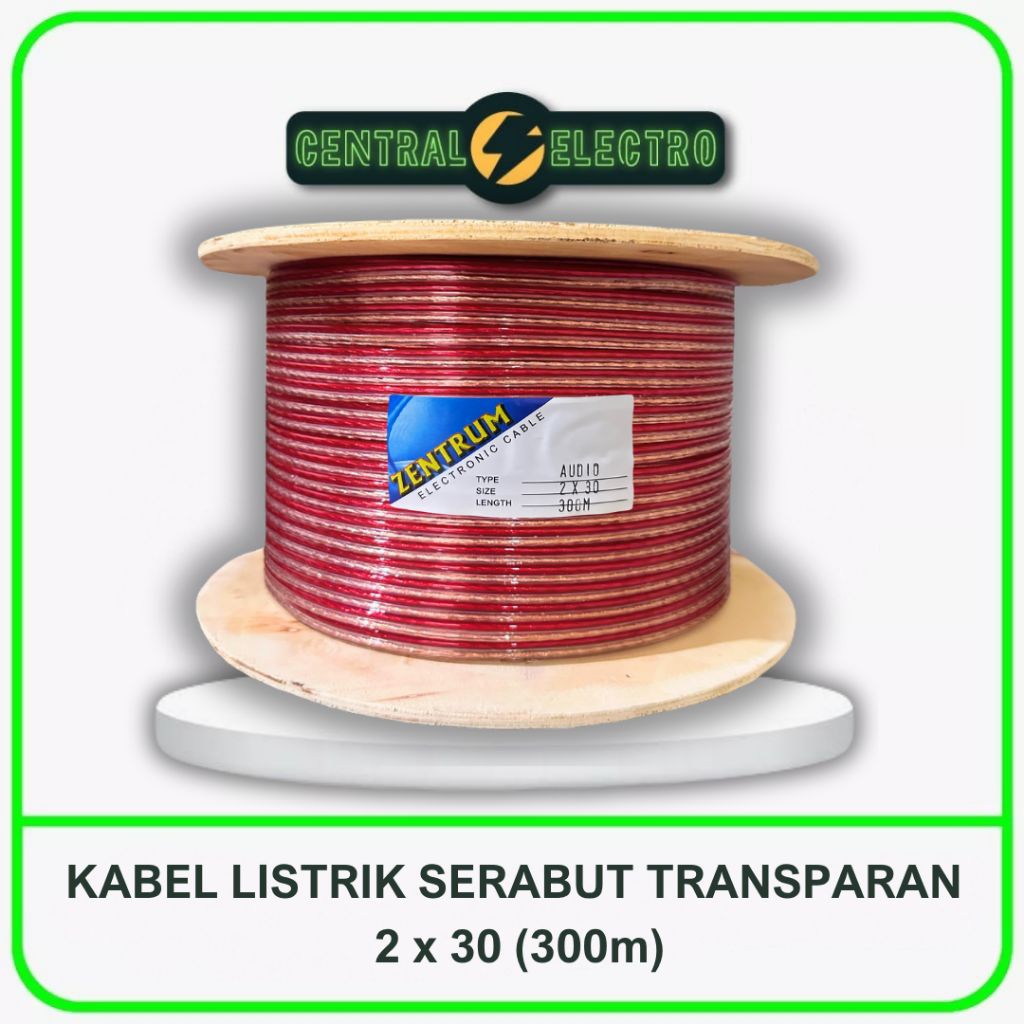 Kabel Listrik Serabut Transparan 2 x 30 (300 Meter)