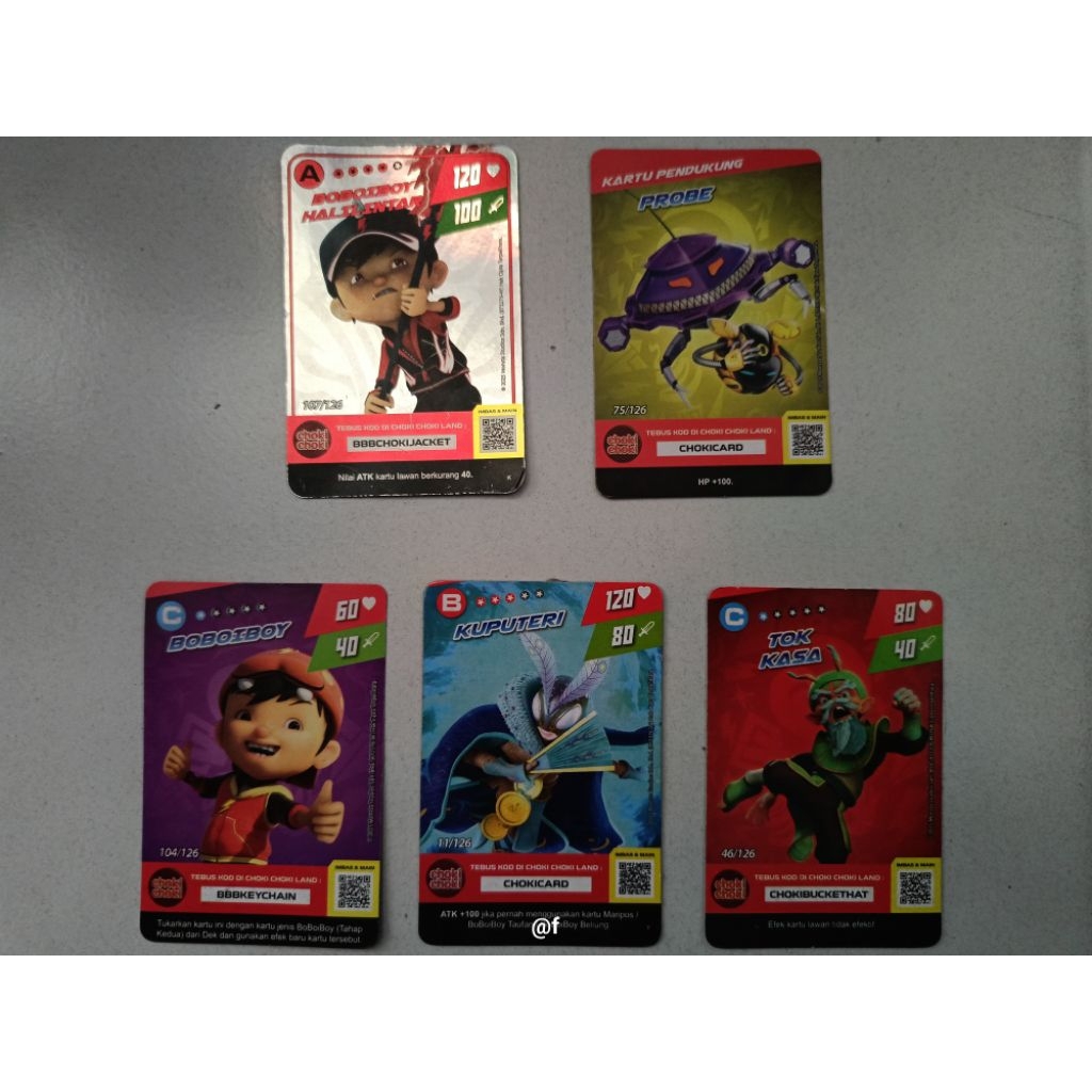 Kartu Boboiboy Choki-choki