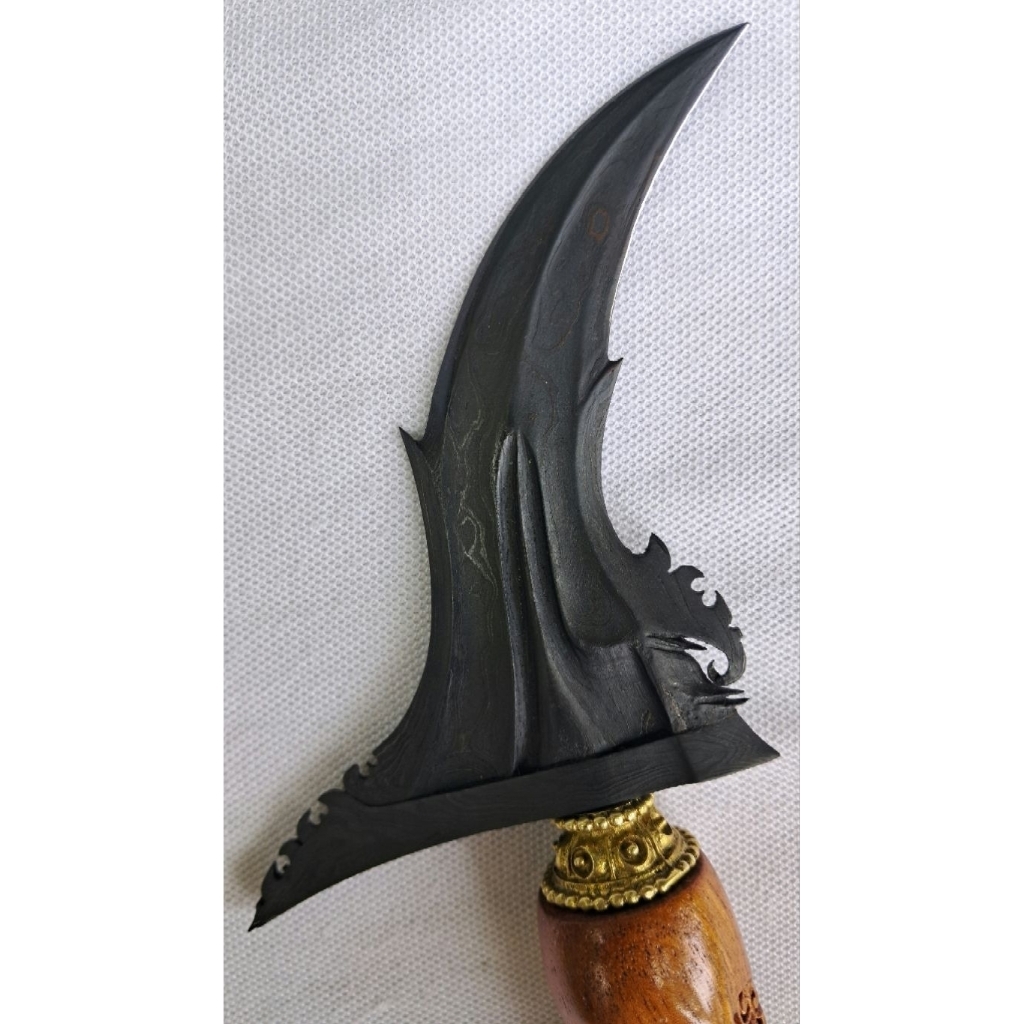 KERIS KARAMBIT ANALA ( KERIS LUK 1 ) KELENGAN HURAP PAMOR ROJO GUNDOLO