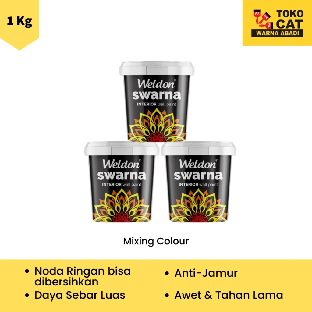 LINK KHUSUS CAT TEMBOK WELDON INTERIOR 1 KG MIXING - PUTIH TULANG W7903