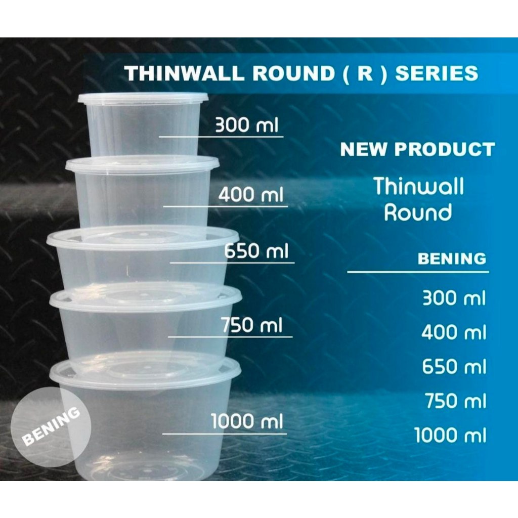 SATUAN THINWALL RECTANGLE FOOD CONTAINER BOX KOTAK MAKAN PLASTIK