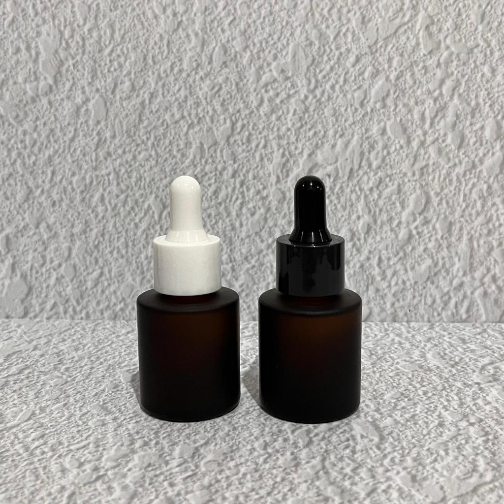 Botol Kaca RF 20ml Amber Frosted Pipet Segel / Botol Amber Frosted RF 20ml Botol Serum Kaca Import B