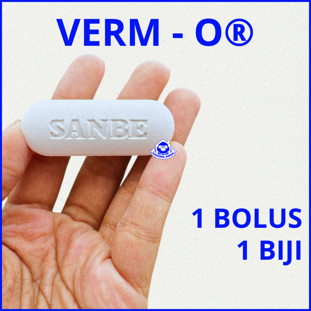VERM O 1 BOLUS  ECERAN - SANBE OBAT HEWAN CACING GELANG SANBE FLUKICIDE SAPI KAMBING