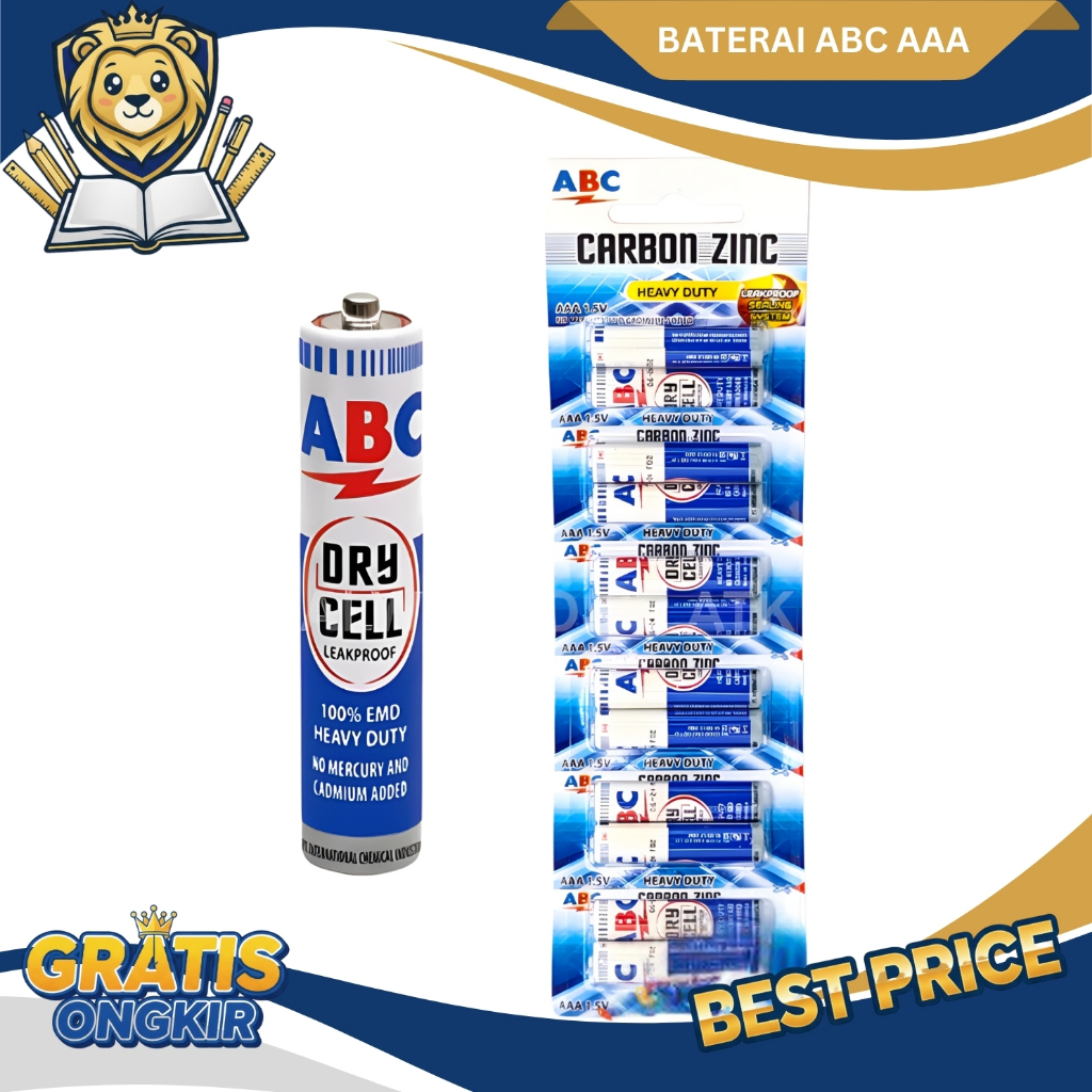 ABC Baterai / Batre Biru Size AAA Batu Batre Kecil ABC Biru 1.5 V - Satuan