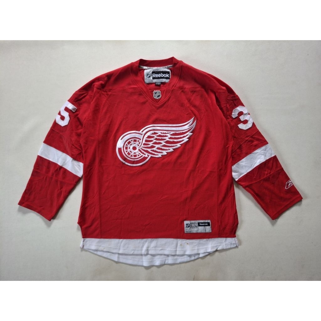 JERSEY REEBOK NHL DETROIT RED WINGS JIMMY HOWARD ORIGINAL 100%