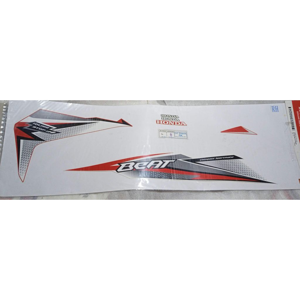 871x0 k81 d10 zbr original AHM Astra Honda motor stripe black red striping stiker box cover body set