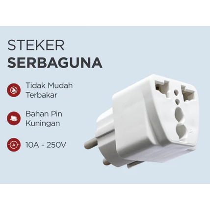 Over Steker Serbaguna Colokan kaki 3 Universal / Colokan Converter Listrik Universal Kaki 3