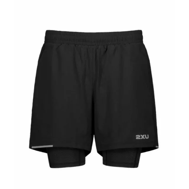 2XU Aero Mesh 2 in 1 5Inch Running Shorts Men - Black