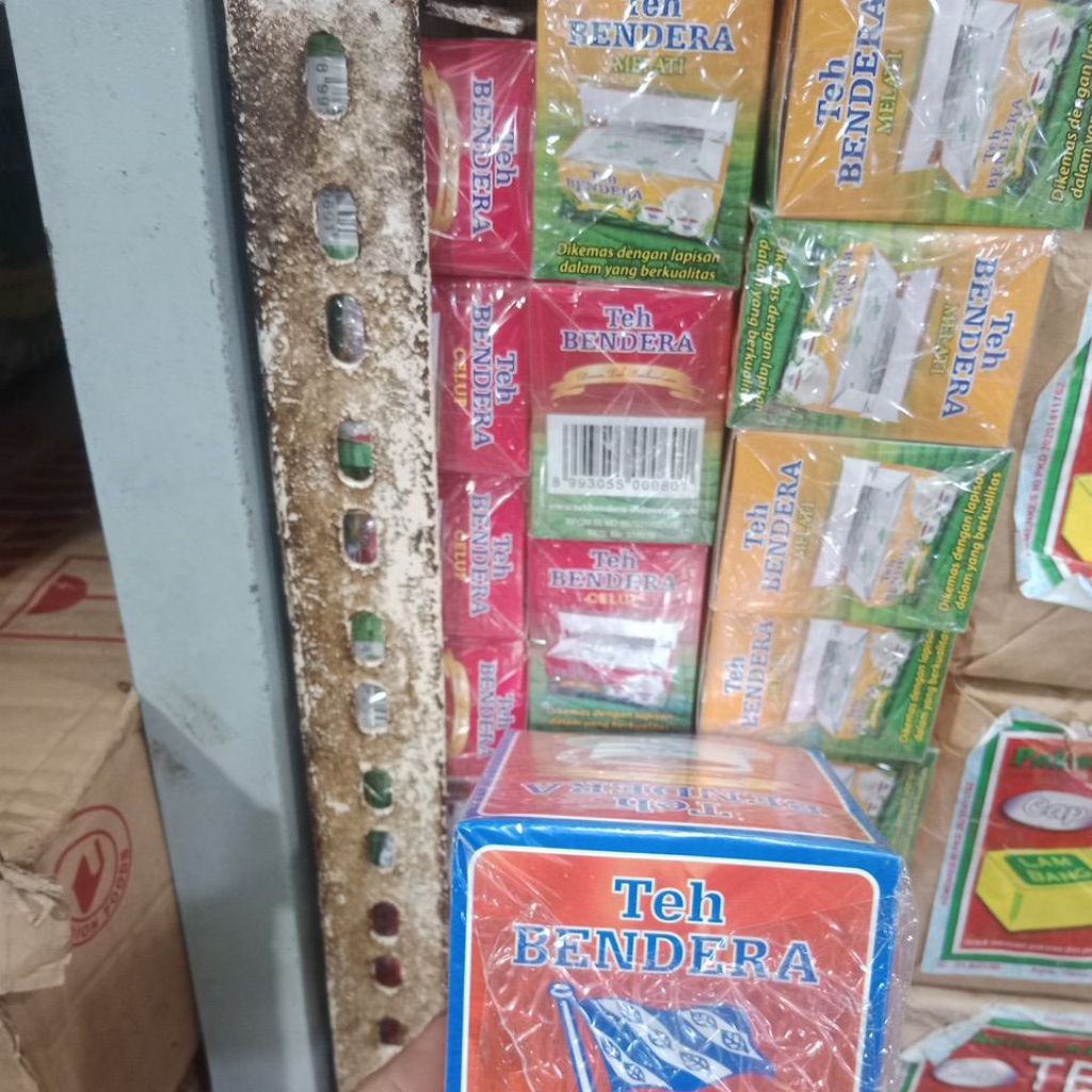Teh bendera celup dan bendera melati kotak isi 25 kantong