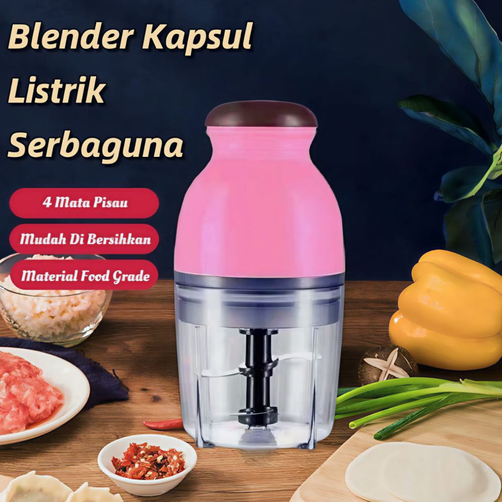 Blender Kapsul Electric Blender MPASI Blender Chopper Jus Dan Penggiling Daging