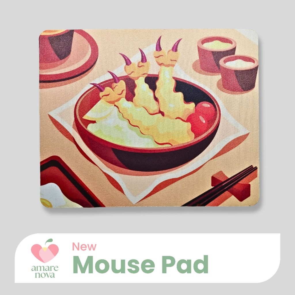 [NEW] Mouse Pad 22 x 18 cm Ilustrasi Makanan