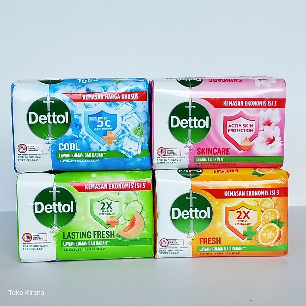 Dettol Sabun Mandi Batang Anti Bakteri 100gr | Sabun Batang Dettol 100gr