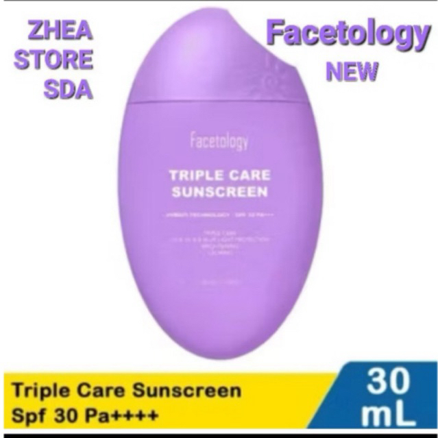 FACETOLOGY SUNSCREEN SPF 30 PA+++ 30ML |hybrid sunscreen Extract Mencerahkan wajah