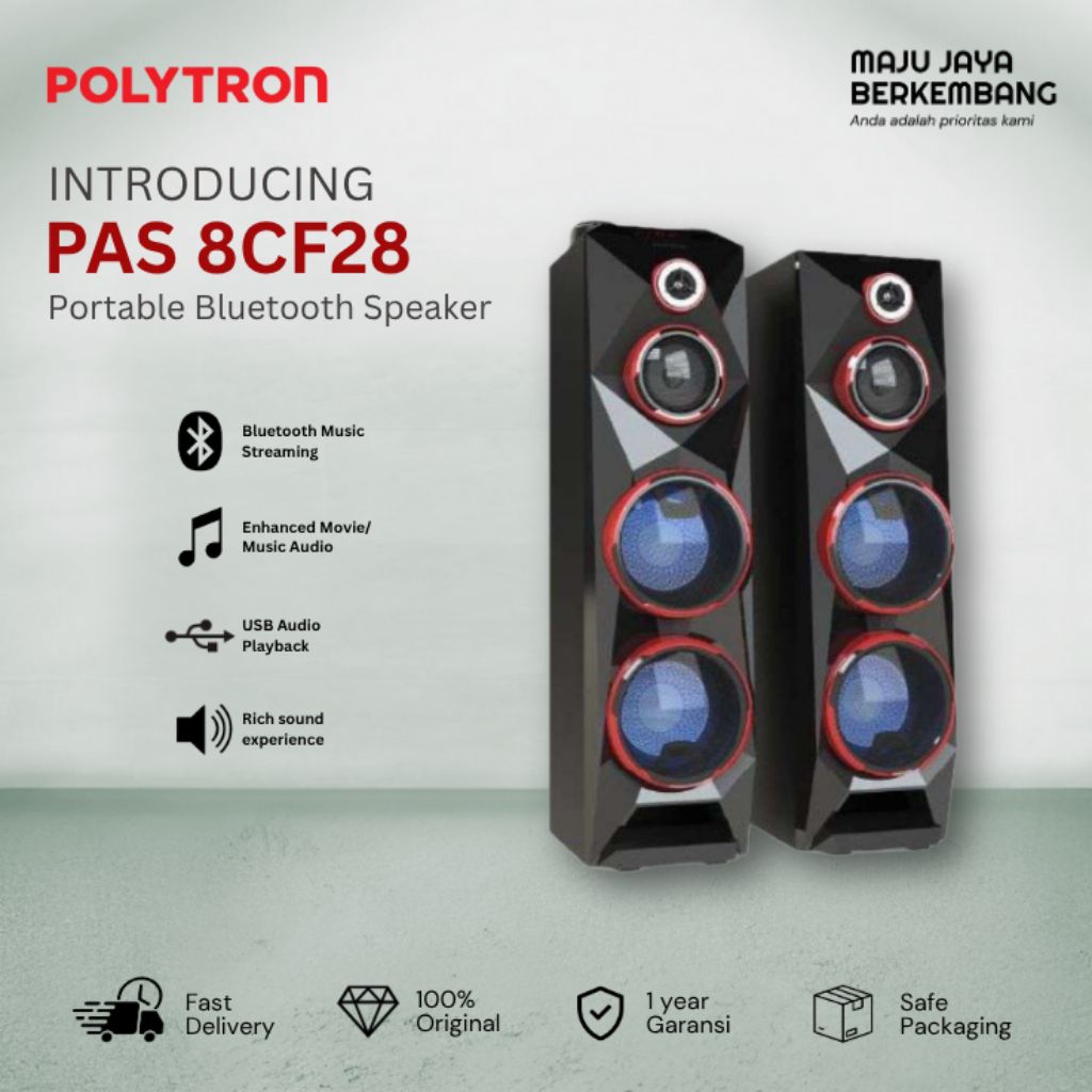 POLYTRON PAS 8CF28 / PAS8CF28 POLYTRON SPEAKER AKTIF BLUETOOTH