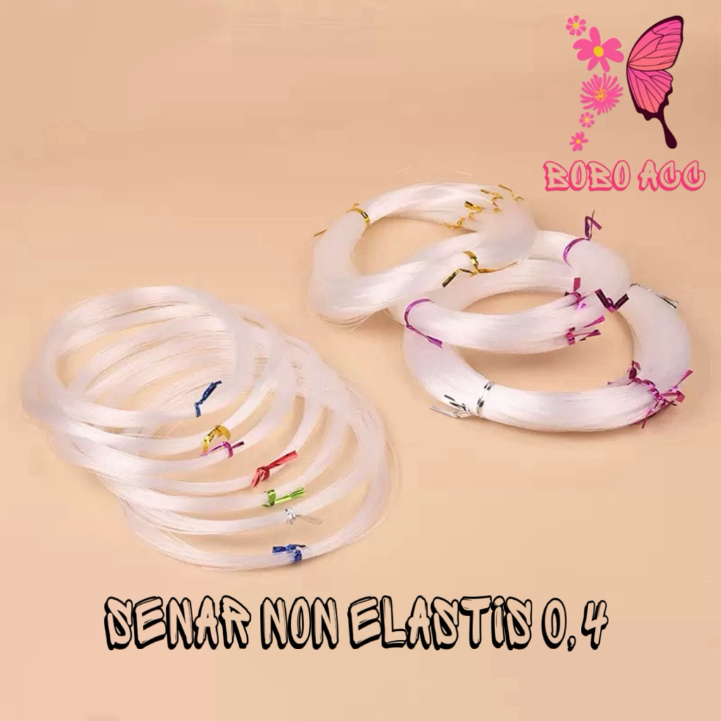 Tali Senar Manik Bening Non Elastis Bahan Kerajinan Diy (1 Gulung)