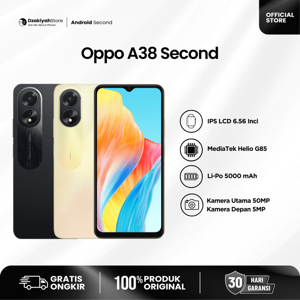 OPPO A38 SECOND FULLSET BERGARANSI