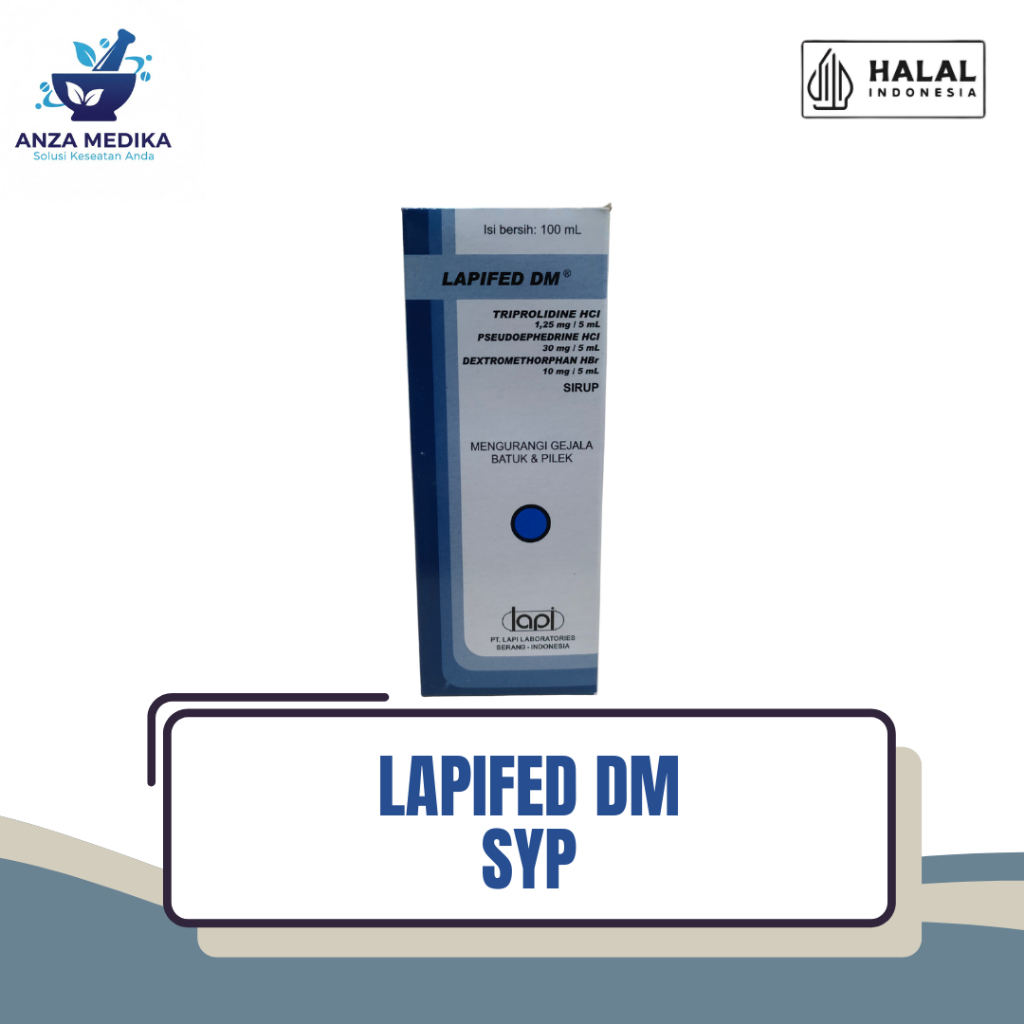 Lapifed DM Syrup 60ml – Obat Batuk Kering & Flu Anak