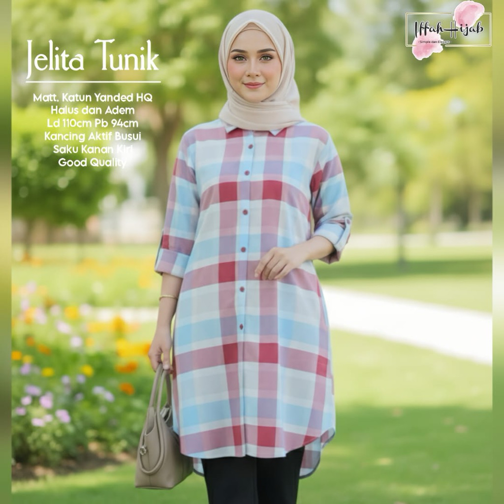 Baju Wanita Bahan Katun Jelita Tunik