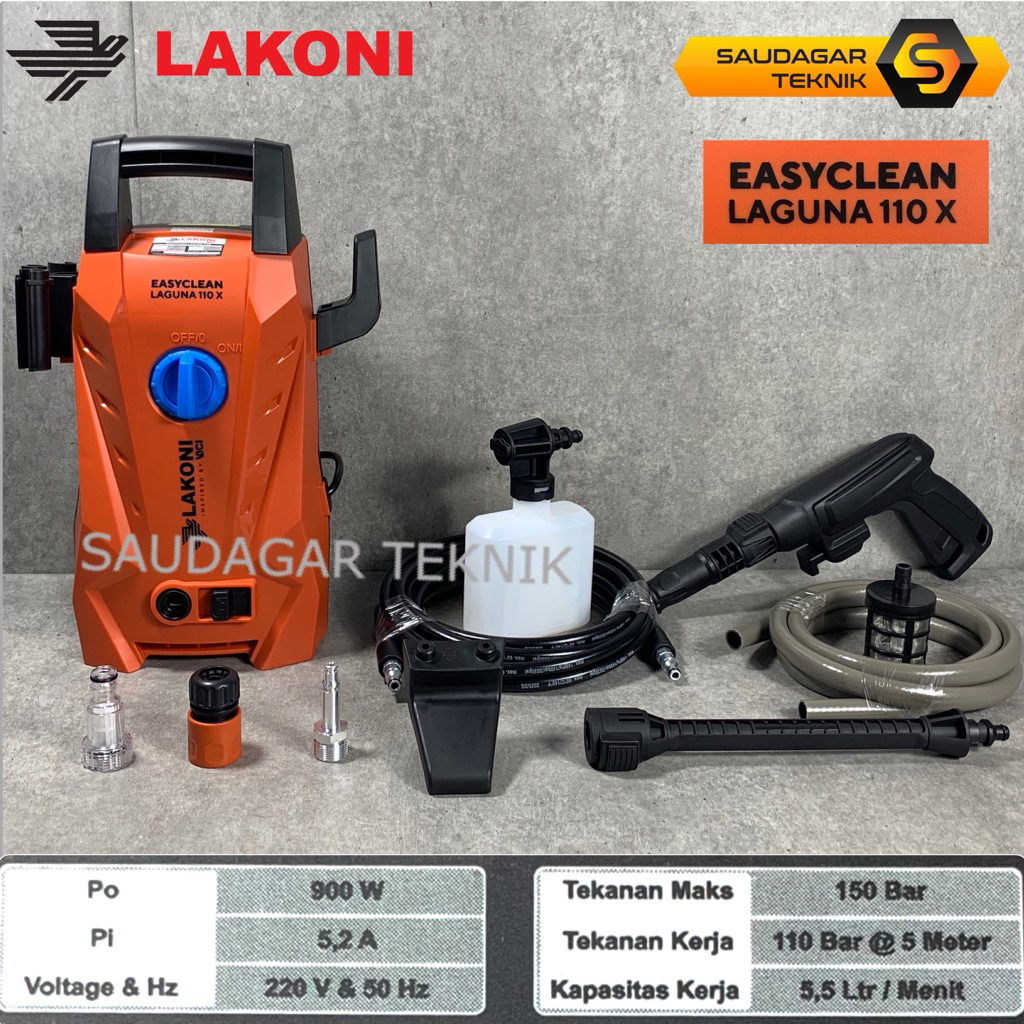 Jet Cleaner Lakoni Laguna 110X Mesin Steam Cuci Mobil Motor AC Lakoni Easyclean Laguna 110X High Pre