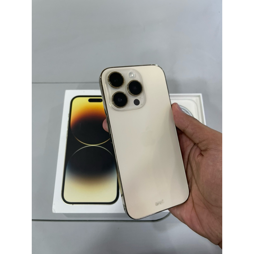 ip 14 pro 256gb garansi resmi gold second original
