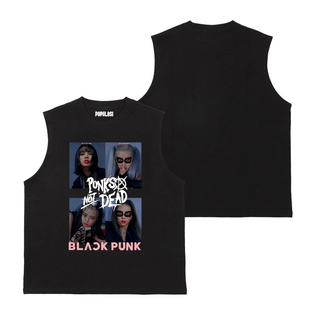 Populasi Singlet Lekbong Punks Not Dead Black Punk | Tanktop Unisex Lekbong