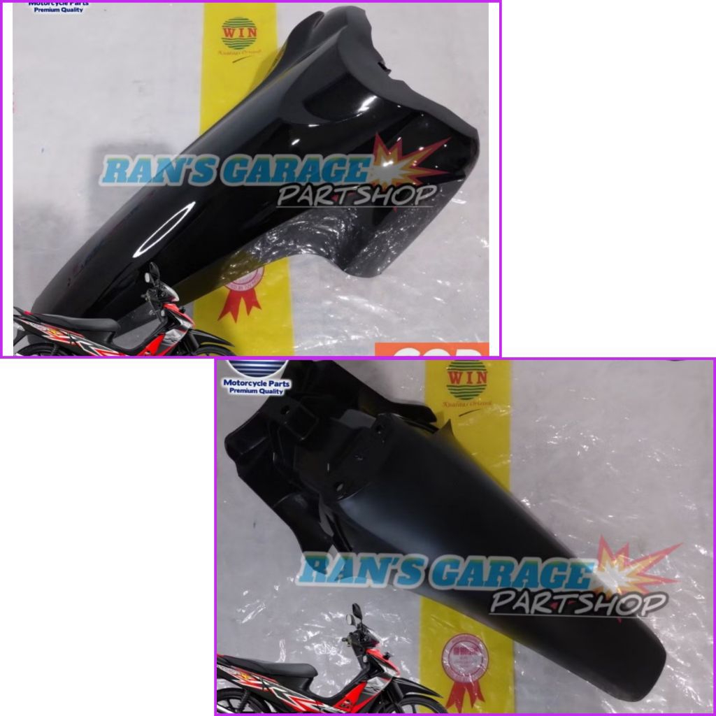 WIN SPAKBOR DEPAN A B HONDA SUPRA X 125 KARBU BATMAN WARNA HITAM SLEBOR SEPAKBOR SUPRA X 125 NEW BAR