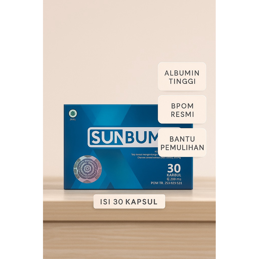 SUNBUMIN – Suplemen Ekstrak Ikan Gabus (Channa Striata) 500 mg