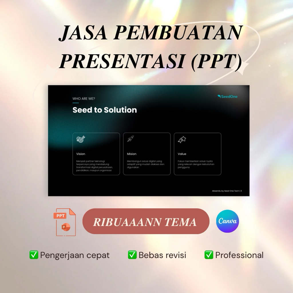Jasa pembuatan presentasi (PPT)