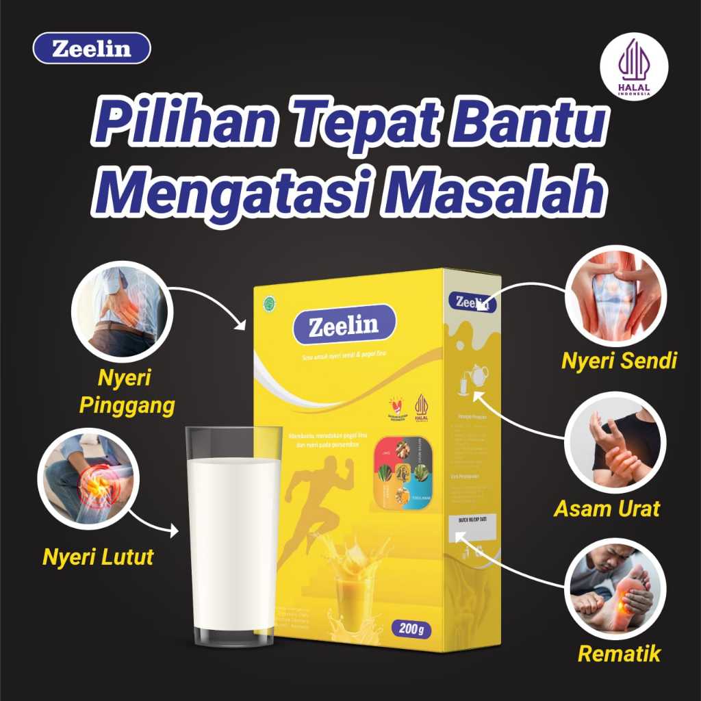 ZEELIN Susu Herbal Atasi Sakit Pinggang Nyeri Sendi Asam Urat Lutut Rematik  Zeelin