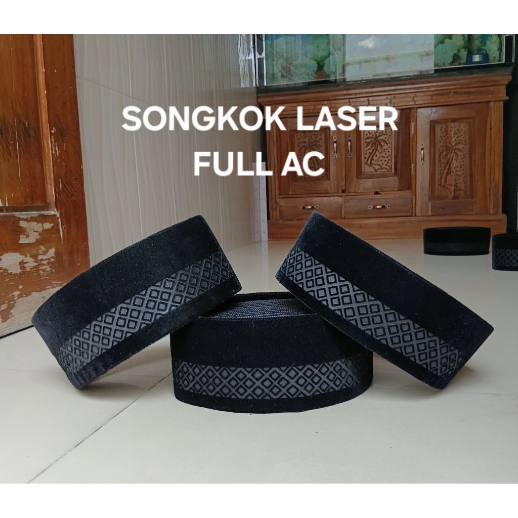 Sentosajaya_1 Songkok Laser Full Ac Beludru Premium 8Cm-9Cm